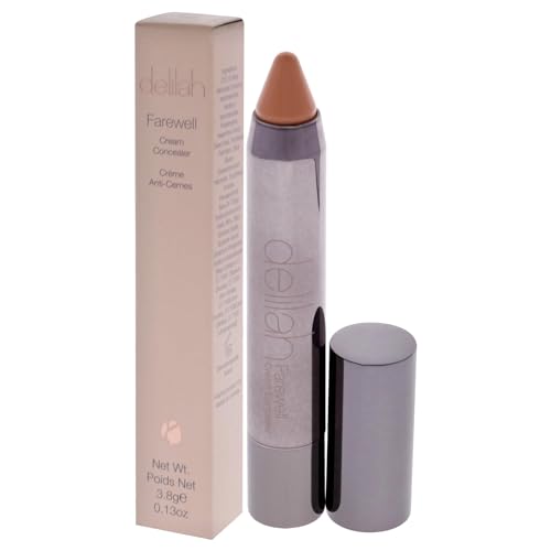 Delilah Almond Cream Concealer, Full Coverage, Hyaluronic Filling, Moisturizing, Creamy, Smoother, Softer Color Correcting Face Makeup, Cruelty Free, 0.13 Oz