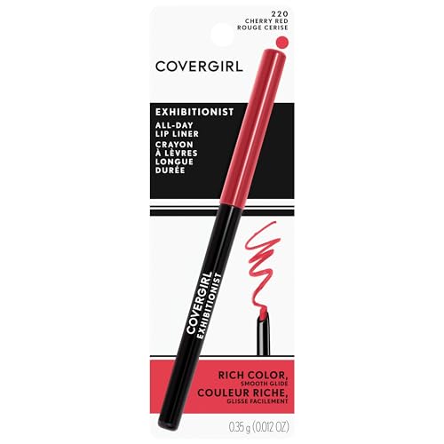 COVERGIRL Exhibitionist Lip Liner, Cherry Red 220, 0.012 Ounce (Pack of 2)