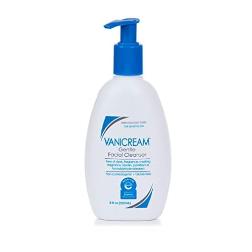 Vanicream Gentle Facial Cleanser 8 oz & Efferdent Retainer Cleaning Tablets, Denture Cleanser 126 Tablets Bundle