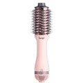 L'ANGE HAIR Le Volume 2-in-1 Titanium Blow Dryer Brush | Hot Air Brush for Hair Drying & Styling | Ionic Oval Barrel for Smooth, Frizz-Free Volume | (Blush ? 60mm)