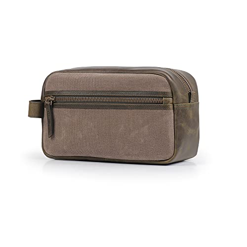Londo Genuine Leather Travel Toiletry Bag ? Makeup, Shaving Organizer, Dopp Kit for Men & Women, Durable & Stylish Travel Accessory