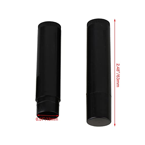 RDEXP Plastic Empty Lip Balm Containers 5ml Free Lipstick Tube Pack of 10 (Black)