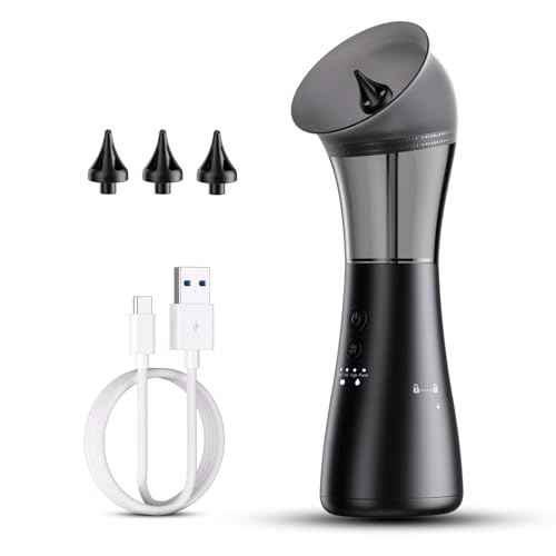 Upgraded Ear Wax Removal Kit, 4-Mode Electric Ear Cleaner - IPX7 Waterproof, Earwax Cleaning Kit with Water Temperature Sensor, 2in1 Waste Tank Design for Home Use