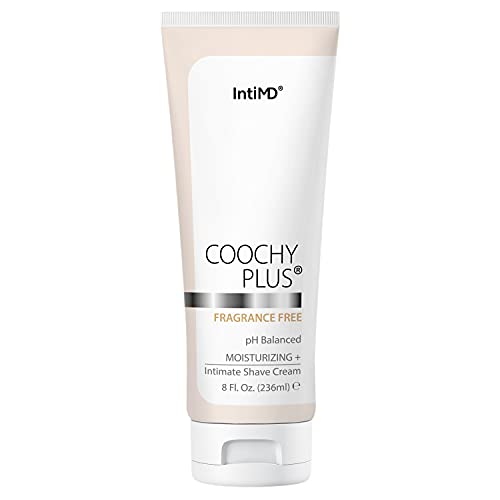 IntiMD Coochy Plus Fragrance Free & Chafe Lotion Kit - Intimate Shave Cream Prevents Razor Burn In-Grown Hair + Chafe Lotion Anti-Chafe Cream, Anti-Rubbing, Friction for Inner Thighs Armpit Running