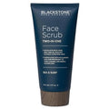 Blackstone Men's Grooming 2-in-1 Facial Scrub & Shave Gel with Hyaluronic Acid and Peppermint - Cleanse & Exfoliate | Hydrates Skin After Shaving | USA Made, Sea & Surf (6 Fl Oz)