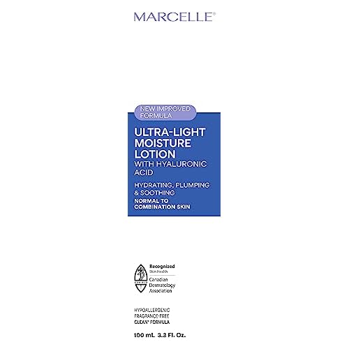 Marcelle Ultra-Light Moisture Lotion, Vegan, Cruelty-Free, Clean, Non-Comedogenic, Fragrance-Free, Paraben-Free, Mineral Oil-Free, Hypoallergenic, 100 mL