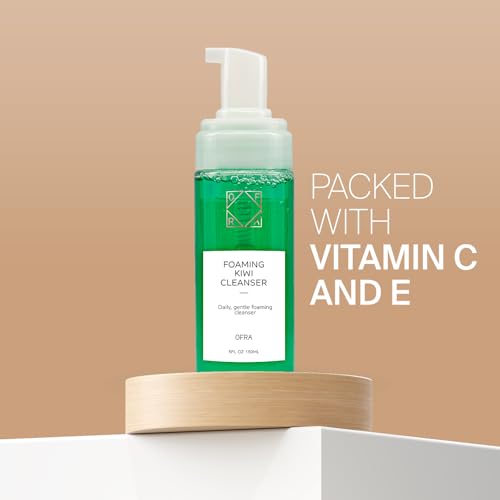 OFRA Foaming Kiwi Cleanser | Gentle Facial Cleanser for All | Daily Refreshing & Balancing | Soothing Foaming Formula for a Clear Complexion and Everyday Skincare | 5 oz/150 ml