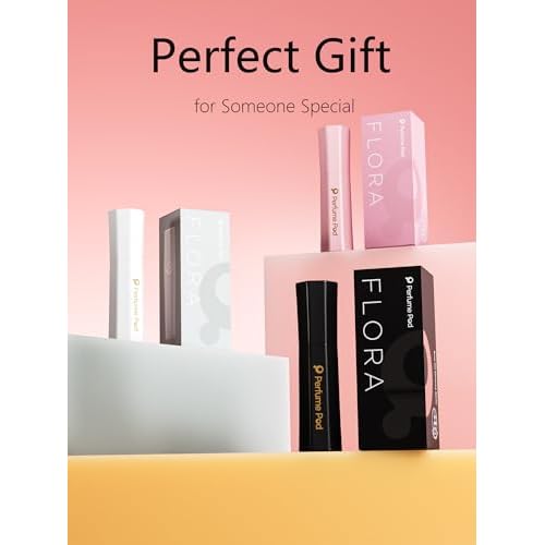 Perfume Pod Refillable Perfume Atomizer, Bottom Filling Fragrances Perfume Bottle, Mini Cologne Dispenser, Travel sized, Portable Sprayer for Women Men, Gift (FLORA01, PINK)