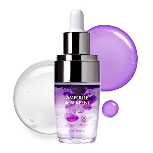 [CHALLANS de PARIS] Ampoule de SERPENT ? Freshly-Activated Peptide Serum with SYN-AKE (10,000 ppm) | Age-Defying, Firming & Smoothing, Lightweight Watery, Dual-Chamber, Korean Skincare, 1.23 fl oz