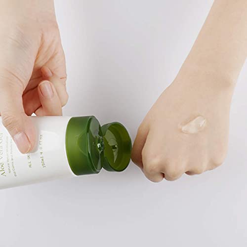 OxygenCeuticals Soothing Aloe Vera Gel, Alcohol Free, All Natural Aloe Vera Gel for Face & Body, Moisturizing After-Sun Care with Centella Asiatica, and Hyaluronic Acid. 5.07 fl.oz (150 ml)