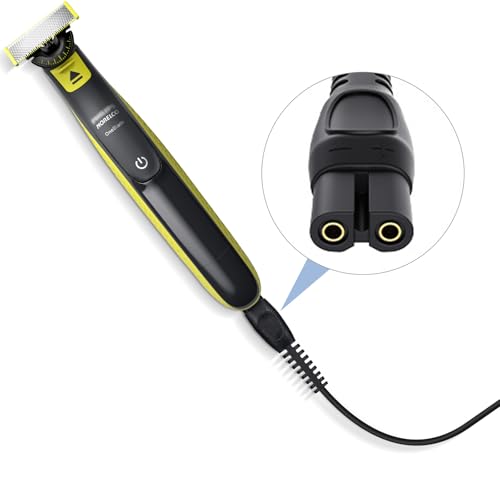 2-Pack One Blade Charger for Phillips Norelco QP2724 QP2834 MG5910 X3001 Shaver, 5V Electric Razor USB Charging Cord