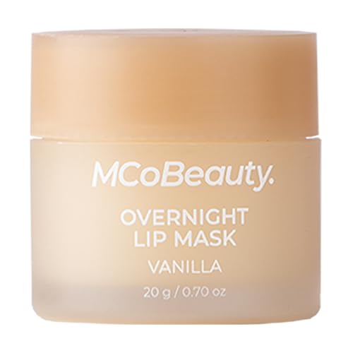 MCoBeauty - Double Duty Lip Mask - Contains Coconut Oil and Vitamin E Lip Balm for Day or Overnight Mask - Vanilla Scent - Skin Care and Makeup Accessories - Holiday Essentials - 15g