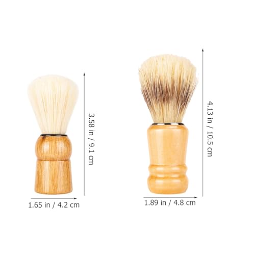 Beaupretty Men S Shaving Brush with Wooden Handle for Beard Grooming and Styling Durable Shave Accessory for Home Travel and Salon Use