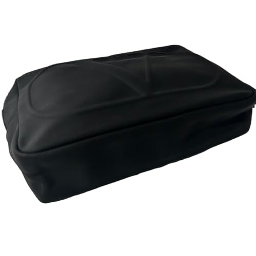 Valentino Black Large Zip Makeup Cosmetic Clutch Wristlet Pouch Approx 8.5L x 5H x 2W (2235)