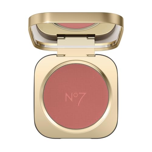 No7 Pro Artist Luxe Powder Blush for Cheeks - Buildable & Silky Face Makeup for Natural-Looking Glow - Lightweight, Long Wear Cheek Color in Soft-Focus Finish - Rose Blush (5g)