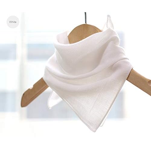 Angel-In-Moms [15 Packs] Natural Cotton 100% Soft Muslin Gauze Handkerchief, Face Washcloths, Makeup Remover Thin Towels, Wide Size 14 inch x 14 inch, Reusable Napkins Hankies Bath Towel (White)