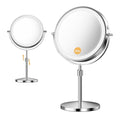 Makeup Mirror, 1X/30X Magnification with 3 Level LED Lights, 5000 mAh Rechargeable Double Sided 9¡± Magnifying Mirror with 360¡Æ Rotation, Perfect for Precision Grooming and Makeup, Women Gift