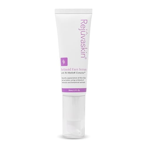 Rejuvaskin Retinoid Face Serum for Face & Dry Skin with Tri-RetinX Complex, Hydrating & Anti-Aging, 30ml