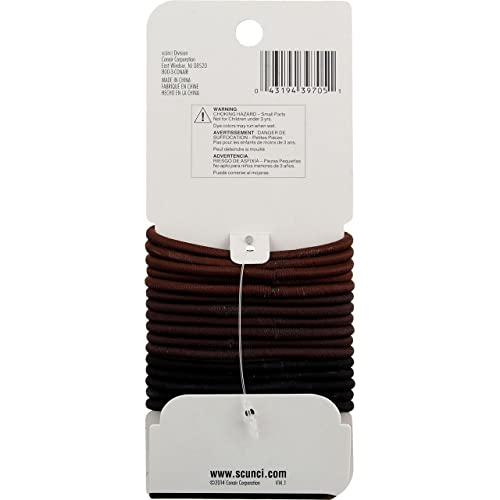 Scunci 16 Piece 3970503a048 Brunette Elastics, 0.8 Ounce