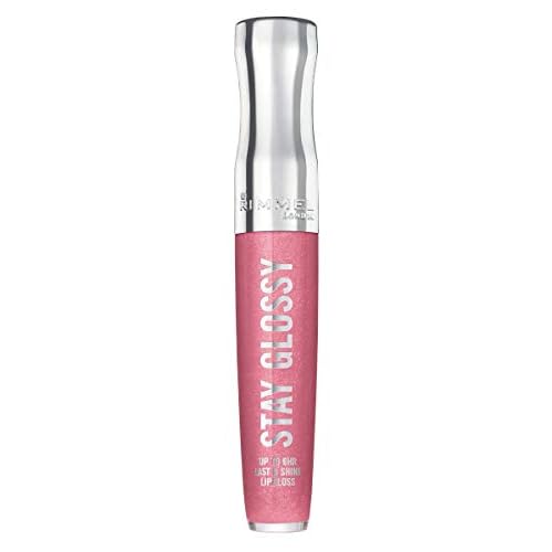 Rimmel Stay Glossy Lip Gloss - Non-Sticky and Lightweight Formula for Lip Color and Shine - 140 Flower Power, .18oz (Pack of 2)