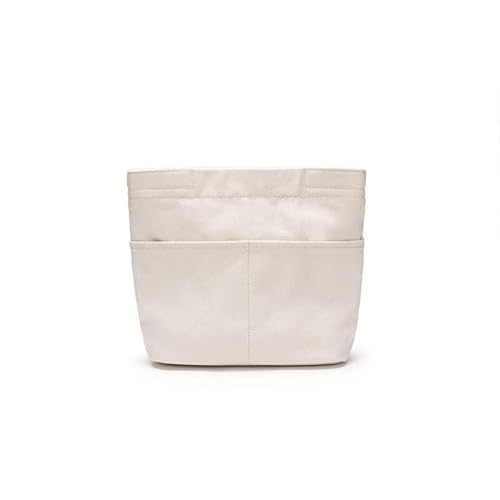 Lined Cosmetic Bag Canvas Makeup Bag Tote Bag Organizer Insert Handheld Storage Bag with Buttons Lightweight Large Capacity Inner Pack
