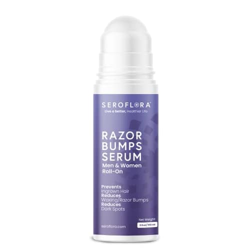 Seroflora Razor Bumps Treatment for Women - Ingrown Hair Treatment - Razor Bump for Bikini Area - After Shave & Waxing - Roll-On-Face, Legs, Body (3.5floz)