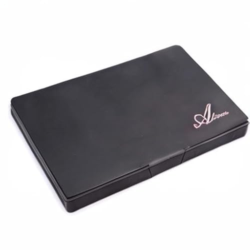 Allwon Empty Magnetic Plastic Eyeshadow Makeup Palette with 15Pcs Adhesive Empty Palette Metal Stickers for Eyeshadow Lipstick Blush Powder