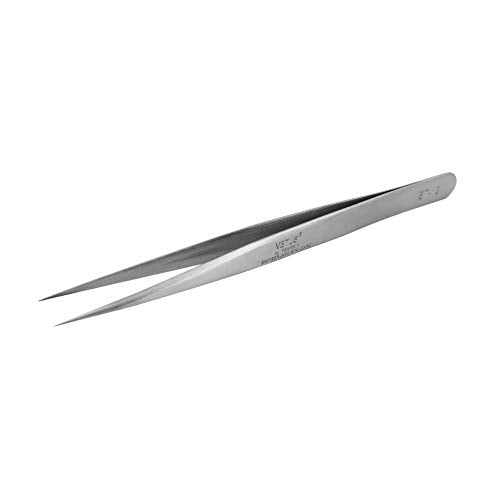 LASHVIEW Lash Tweezer, Vetus Straight Pointed Eyelash Tweezers for Profissional Grafting Eyelash Extension, Stainless Steel Needle Nose Tweezers for Lash Extension Stickers Precision Electronics, ST12