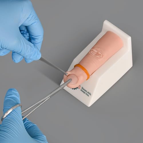 Ingrown Nail Trainer Kit with Base, Ingrown Nail Simulator for Medical Education, Wound Care Training Model