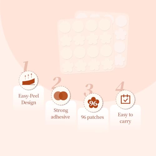Pimple Patches for Face (96 Count) ? Invisible Hydrocolloid Acne Patches with Tea Tree & Salicylic Acid ? Waterproof Zit Stickers for Overnight, Makeup & Sensitive Skin