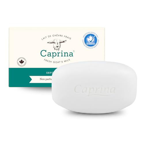Caprina Fresh Goat¡¯s Milk Bar Soap, FRAGRANCE FREE, 5 oz (141 g), Pack of 1, Moisturizing Goat Milk Soap Bar with Vitamins A, B2, B3