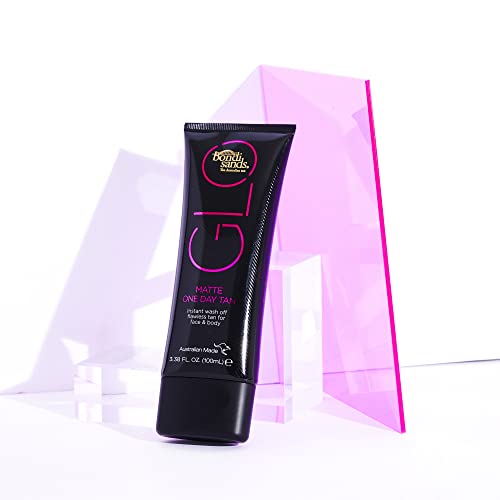 Bondi Sands GLO Matte One Day Tan | Instantly Provides a Flawless Bronze Finish for Face & Body | Transfer and Water Resistant | 100 ml/3.38 Oz