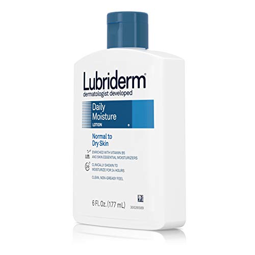 Lubriderm Daily Moisture Hydrating Body and Hand Lotion with Vitamin B5, Non-Greasy, 6 fl. oz