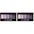 L.A. COLORS 5 Color Matte Eyeshadow Palette, Purple Cashmere CEM473 (Pack of 2)