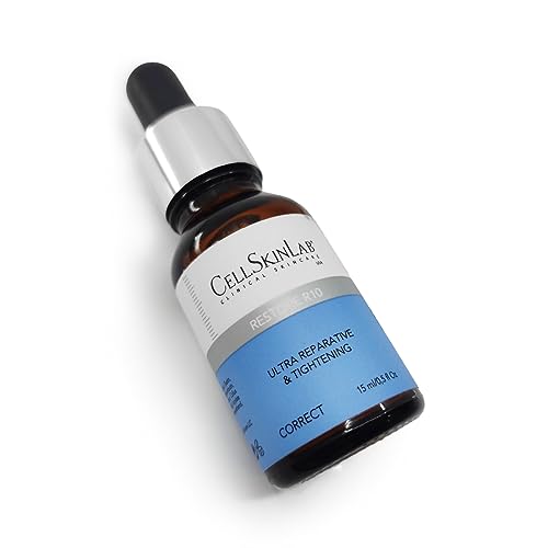 Restoring and Tightening Serum by CellSkinLab ? Restore R10 - Reparative Skincare for Damaged Skin ? Antiaging Solution with Ultra Clear Resveratrol 10%, Collagen and Elastin