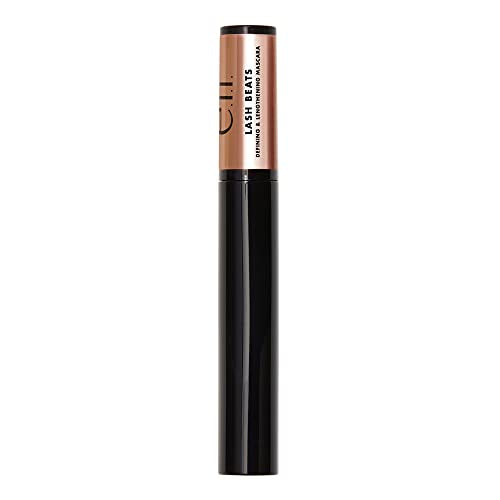 e.l.f. Lash Beats Mascara, Defining & Lengthening Formula for Mega Long Lashes, Creates Natural-Looking Long & Defined Lashes, Pitch Black (Pack of 2)