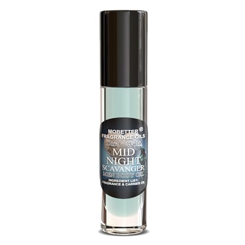 MOBETTER FRAGRANCE OILS Dire Wolf Midnight Scavanger Men Body Oil 0.33 Oz Roll On, Glass Bottle, Long Lasting, Travel Size
