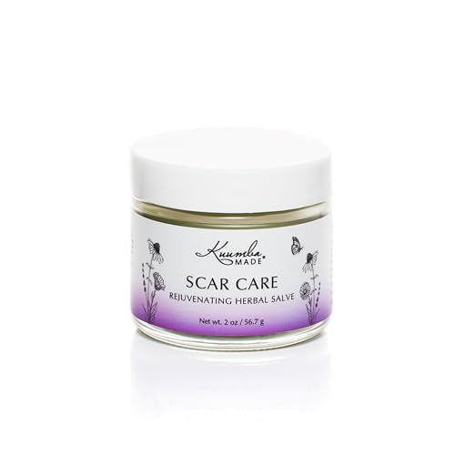 Kuumba Made Scar Care Herbal Salve, Restorative Plant-Based Balm with Comfrey & Calendula, 2 Oz