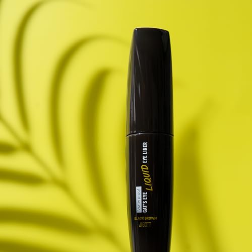 Jigott - Cat's Eye Waterproof Liquid Eyeliner (Black Brown) (0.31floz / 9g) - Korean Beauty Makeup, Smudge-proof, Long-lasting