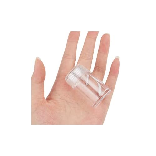 6 Pcs Plastic Loose Powder Jar 10g Clear Refillable Face Powder Case Cosmetic Sample Pots Bottles Eyeshow Powder Box Concealer Powder Sifter Container with 12 Holes (clear lid)