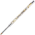 PANA 3D Kolinsky Nail Art Brush - Gold Glitter Handle, Size 4 - Acrylic Nail Art Sculpture Brush for Manicures Pedicure Salon Professional or Beginner