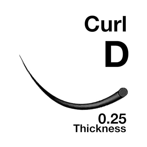 Eyelash Extensions 0.25mm Thickness D Curl Natural-Looking Individual Volume Eyelashes For Lash Extensions (10MM)