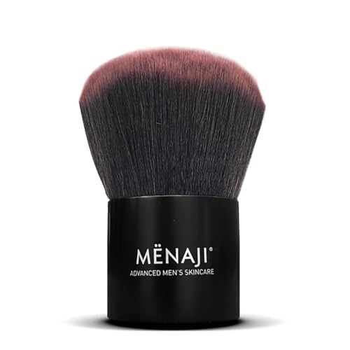 MENAJI Deluxe Kabuki Brush for Men - Professional Makeup Foundation Brush for Powder, Liquid & Cream - Travel-Friendly makeup Brushes for Flawless Application
