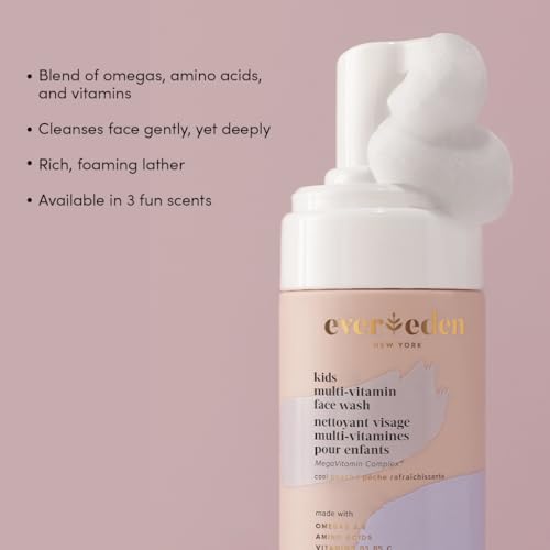 Evereden Multi-Vitamin Kids Face Wash & Multi-Vitamin Body Lotion: Melon Juice - Clean and Non-Toxic Products | Multi-Vitamin Skin Care for Kids