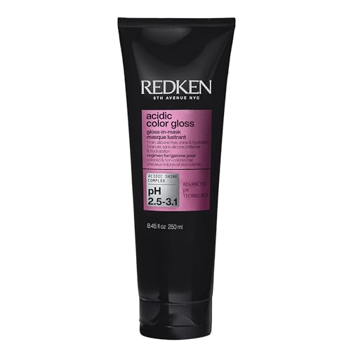 Redken Acidic Color Gloss Gloss-in-Mask - 1-Minute High Shine Hair Treatment & Deep Hydration, Silicone-Free Mask for Dull or Color-Treated Hair