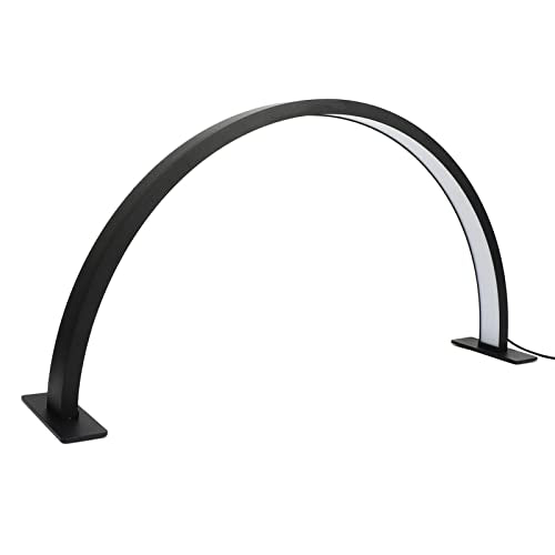 Half Moon Nail Desk Lamp, 35W 28 Inch LED Table Lamp for Nails, Nails Art Arc Table Lamp, Adjustable Brightness and Color Temperature, for Manicure, Tattoo, Lash, HEAYZOKI0W7T4VG3SD