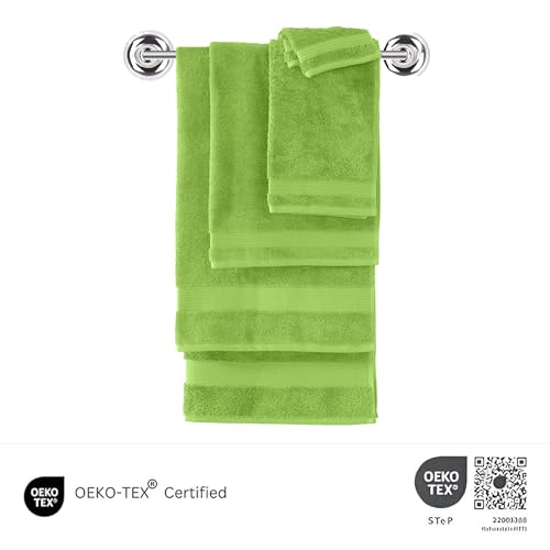 Classic Turkish Towels CTT - Premium Washcloths 12 Pack Set, 100% Turkish Cotton, Highly Absorbent & Quick Dry, Face Towels Wash Cloths for Hotel, Spa & Gym | 12"x12" (Green)