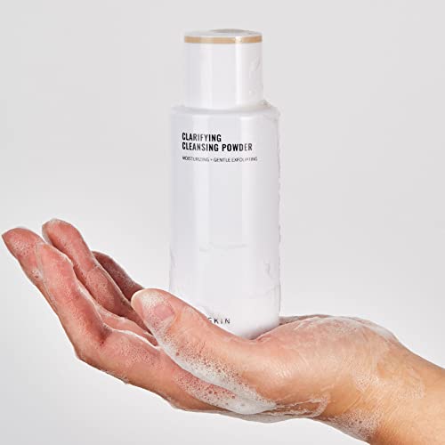 JUNO & Co. Cleansing Powder, Exfoliating Face Wash, 10-Ingredient Powder-to-Foam Cleanser with Hyaluronic Acid, Rice Extract, and Papain Enzyme, No Added Fragrance, 50 g / 1.76 oz.