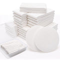 240+1 Pack White Compressed Facial Sponges, Luxiv Round Compress Face Cleaning Sponge for Estheticians Face Sponge Soft Compressed Makeup Sponges with Travel case (3.1", Count, 240)