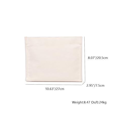 Pure color canvas cosmetic bag ins wind liner travel simple and portable multifunctional storage bag